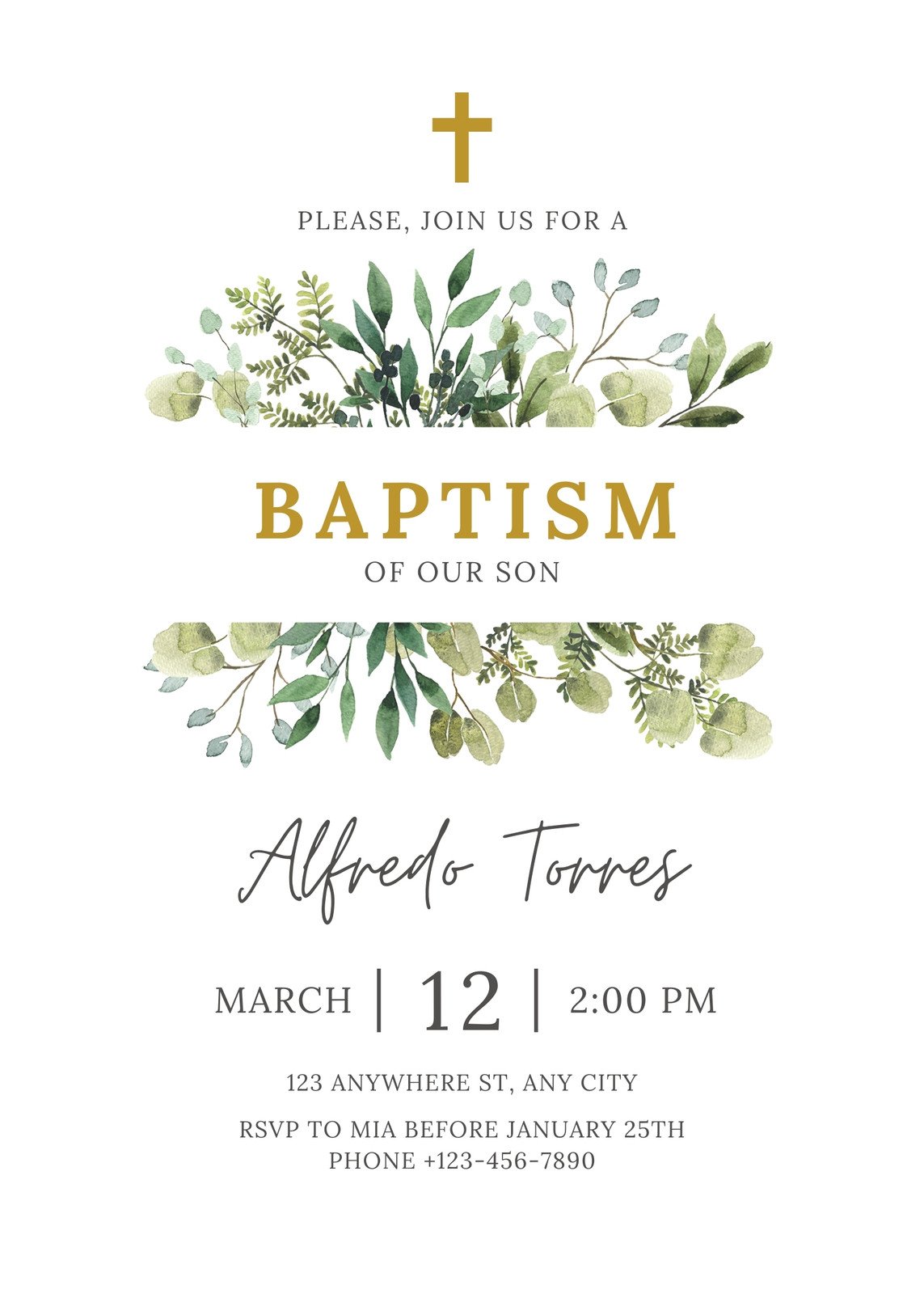 Free free printable baptism invitation cards templates, Download Free ...