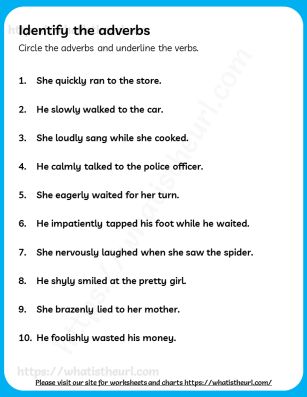 Identify the Adverbs - Grade 2 - Your Home Teacher | Adverbs, 2nd ...