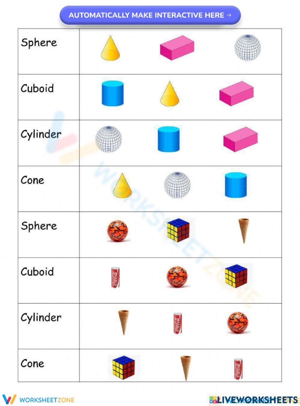 Free kindergarten 3d shapes worksheet, Download Free kindergarten 3d ...