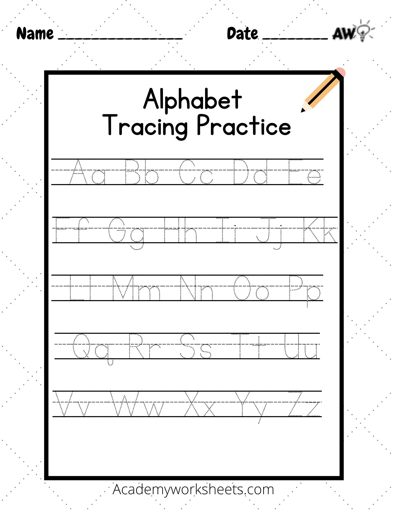 Letter Tracing Worksheets handwriting abc worksheets - Academy ...