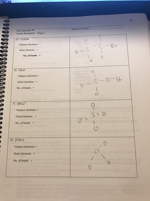 Solved Worksheet A4-Covalent Bonding StruttuiesJ (Lewis | Chegg.com ...