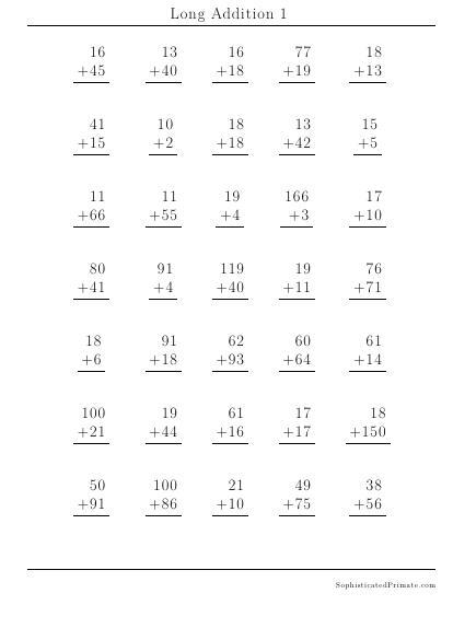 K-6 Addition Math Worksheets - Printable Addition Worksheets ...