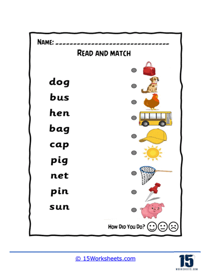 Match Words to Pictures Worksheets - 15 Worksheets.com - Worksheets Library