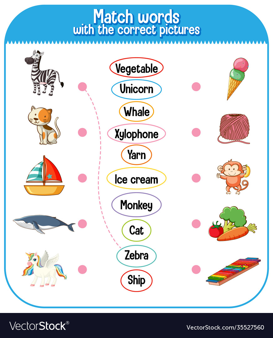 Match Words to Pictures Worksheets - 15 Worksheets.com - Worksheets Library