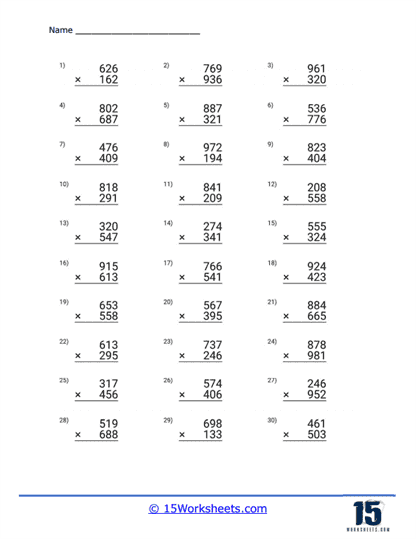 Free multiplication double digit worksheet, Download Free ...