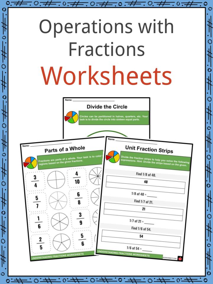 four fractions, order of operations with brackets Math Worksheets ...