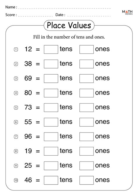 Thousands, Hundreds, Tens, Ones Place Value Worksheet Have, 58% OFF ...