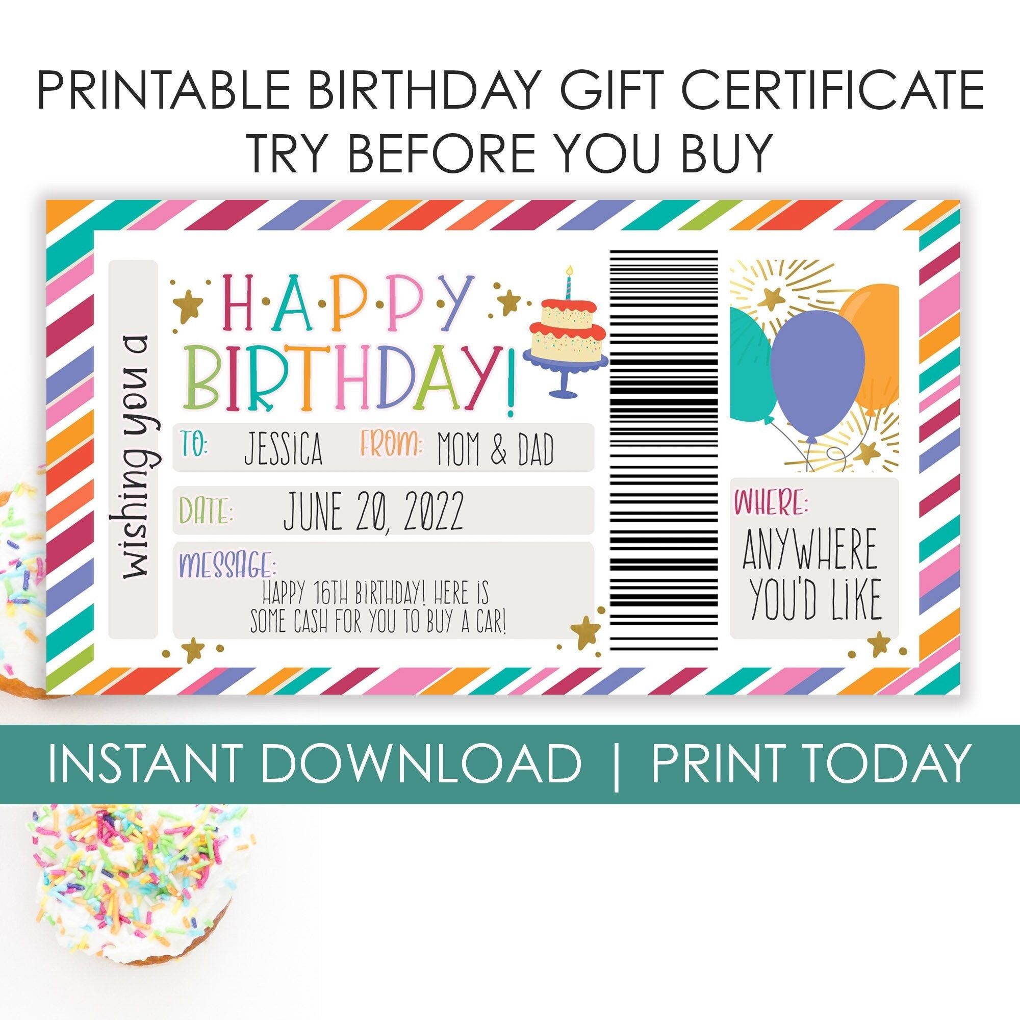 Free printable personalised vouchers, Download Free printable ...