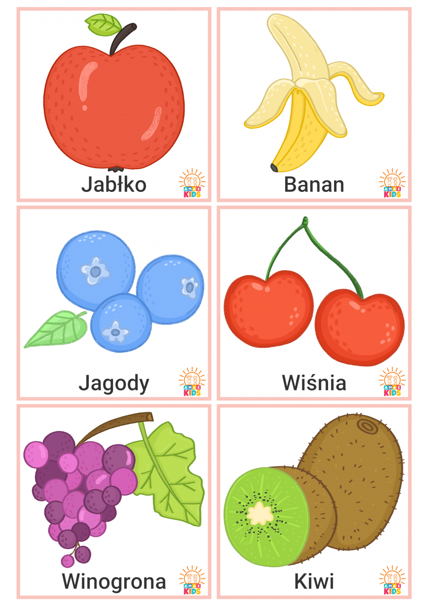 Printable Flashcards for Kids – Fruits and Vegetables | Amax Kids ...