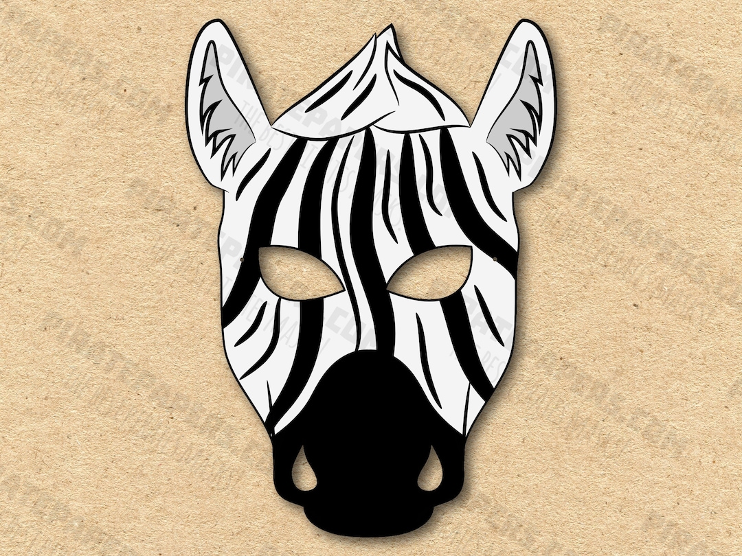 Free printable zebra mask, Download Free printable zebra mask png ...