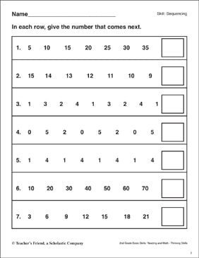 Free sequence patterns worksheet, Download Free sequence patterns ...