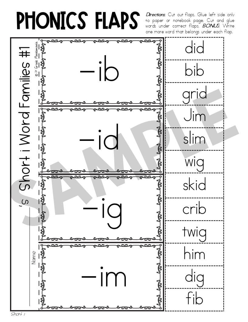 Short Vowel Sounds Worksheets for 1st Graders Online - SplashLearn ...