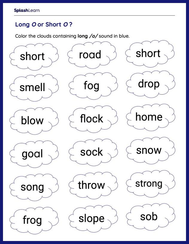 Short Vowel Sounds Worksheets for 1st Graders Online - SplashLearn ...