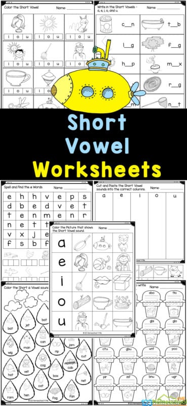 Short Vowel Sounds Worksheet for Kindergarten - 1st Grade | Lesson ...