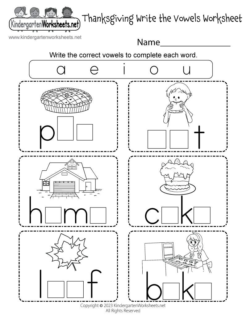 FREE Printable Spring Vowel Worksheets Kindergarten & 1st Graders ...