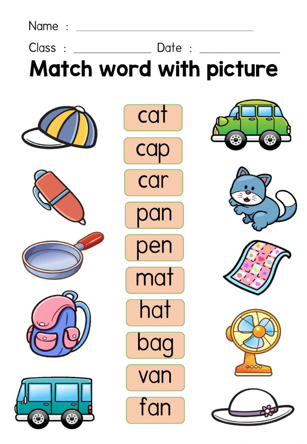 Free word match worksheet, Download Free word match worksheet png ...