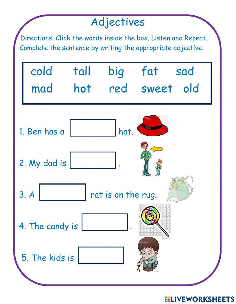 Adjective Worksheet: Practice and Improve Your Descriptive Skills