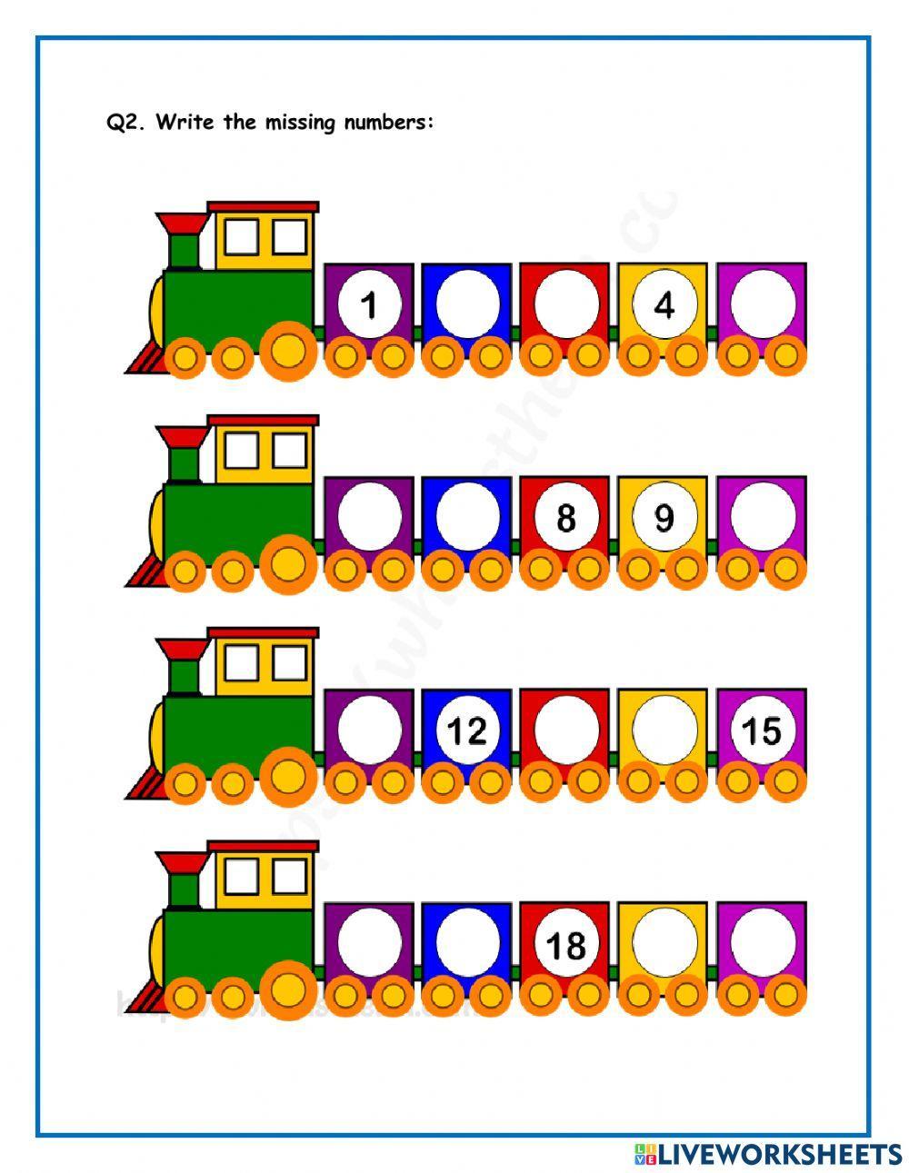 Maths Worksheet Kindergarten interactive worksheet | Live Worksheets ...