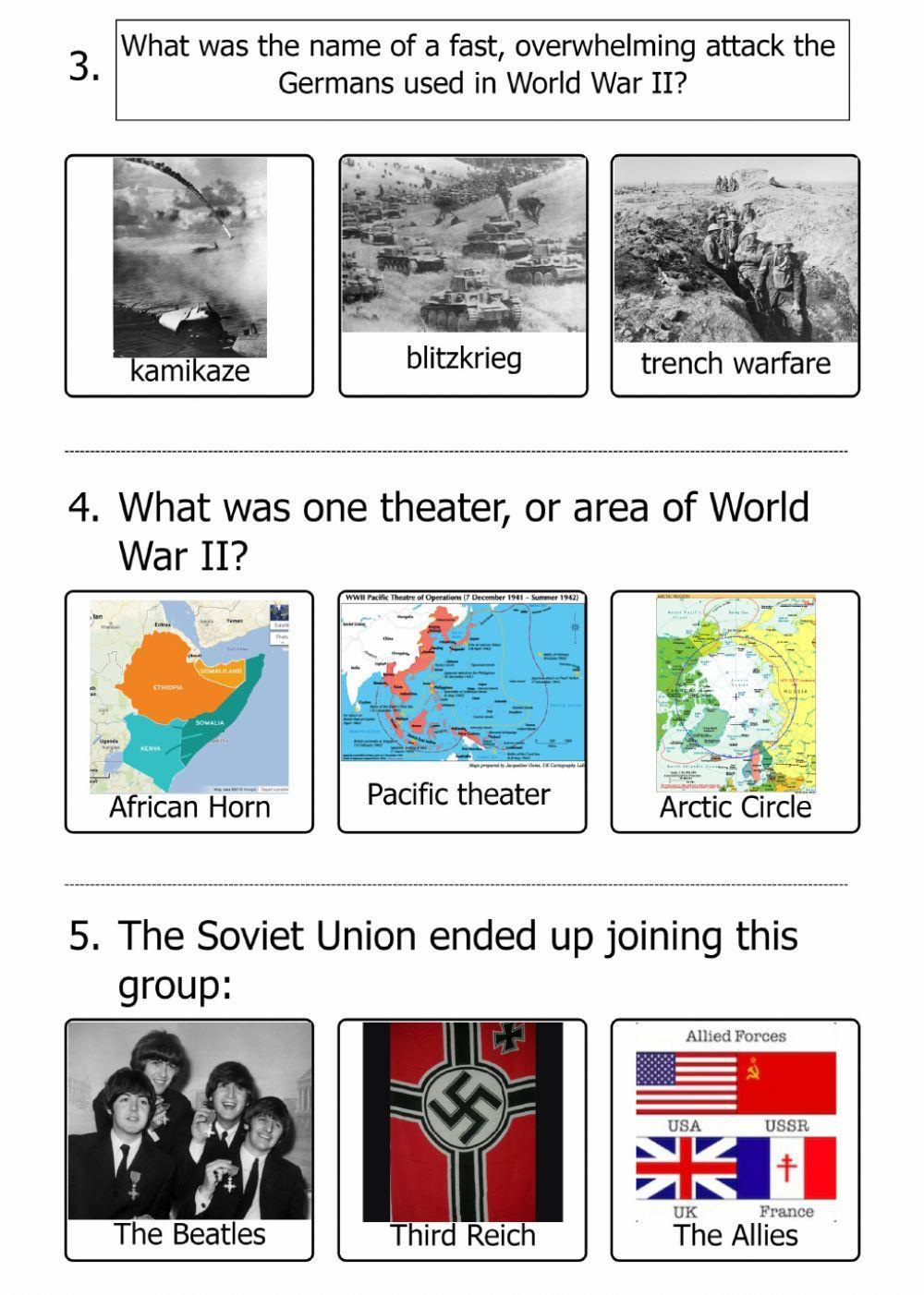 World War II worksheet | Live Worksheets - Worksheets Library