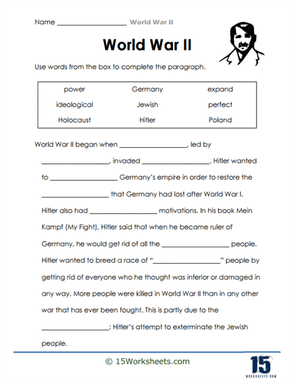 World War 2 Worksheets - 15 Worksheets.com - Worksheets Library