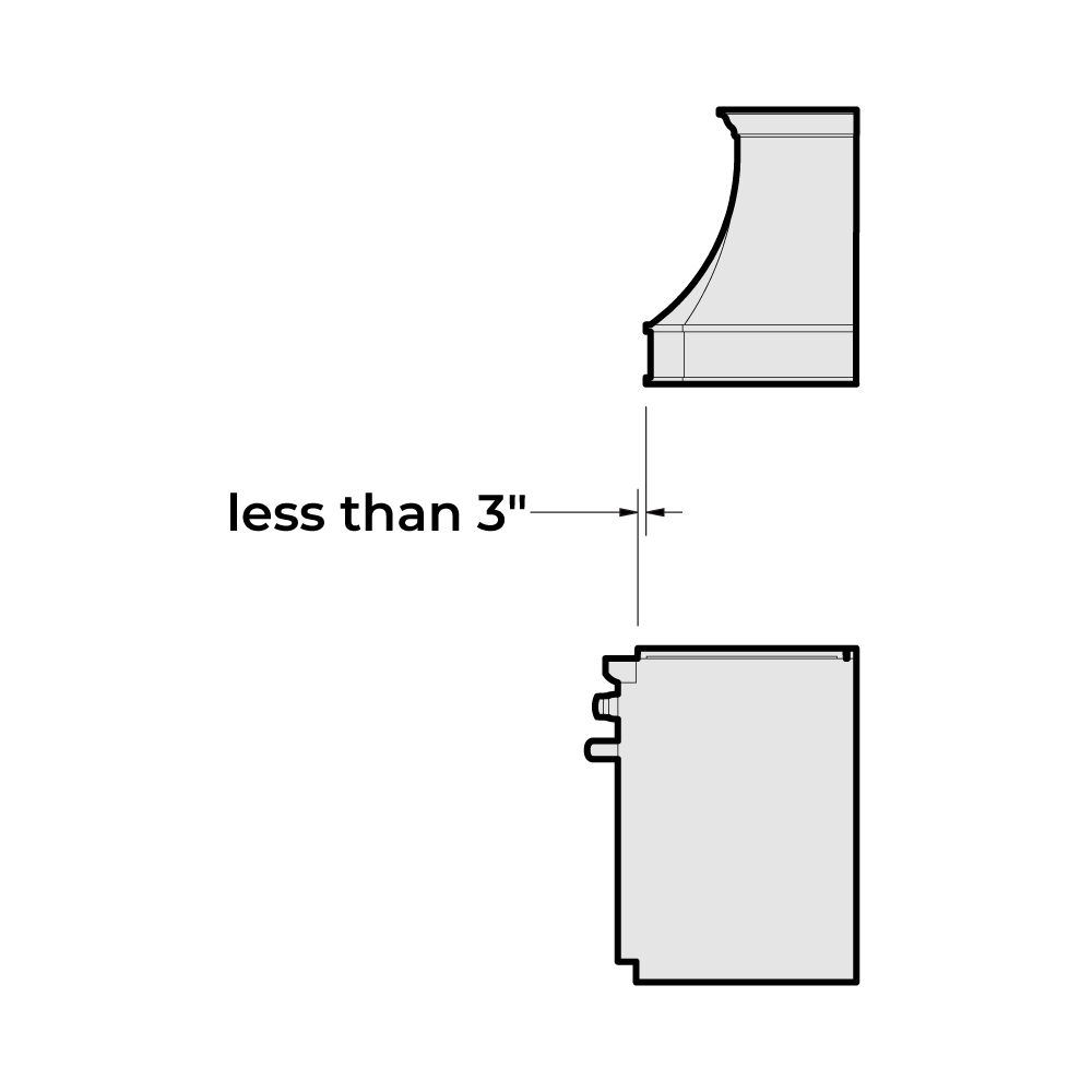 range hood depth