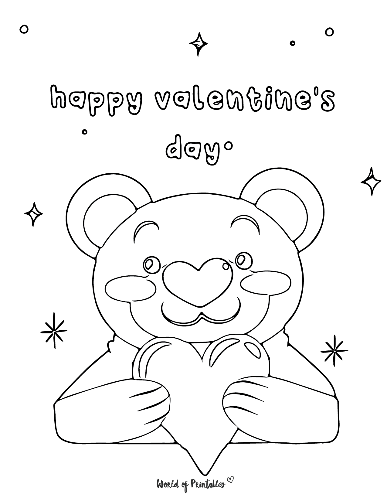 Beautiful Free Valentines Coloring Pages