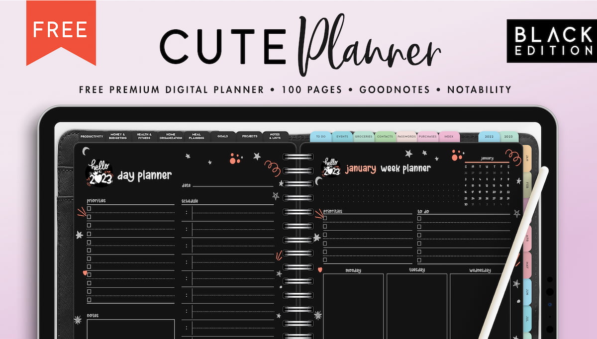 Digital Planner Pdf | Free Stylish 2023 Planner - World Of Printables