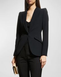 Alexander McQueen Classic Single Breasted Suiting Blazer in Black at Neiman Marcus