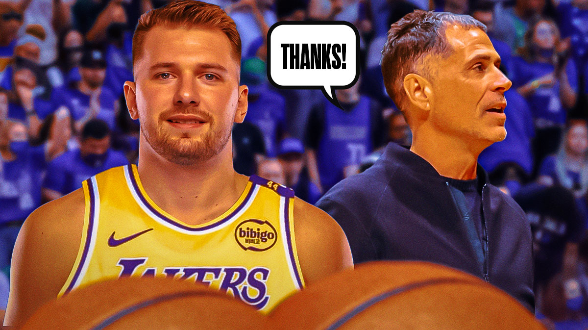 Lakers’ Rob Pelinka rubs Luka Doncic trade in Mavericks fans’ faces with Nico Harrison comments