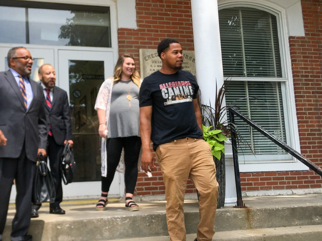 Turner Exiting Courthouse