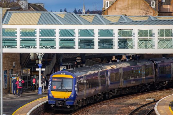 A ScotRail train at Perth. Image: Steve MacDougall/DC Thomson