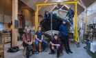 The Tom Soy was launched at Portsoy harbour after being built by local homeschooled youngsters. Image: Jason Hedges/DC Thomson