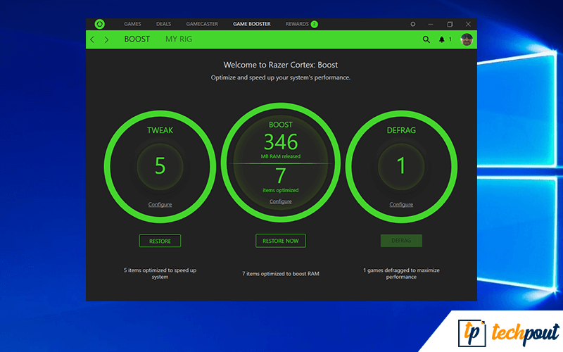 Razer Cortex PC Optimizer Software 