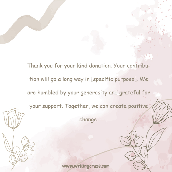 81+ Donation Thank You Note Examples - Writing Craze