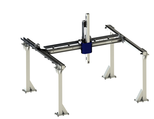 Heavy duty upright cantilever single arm truss robotics gantry system ...