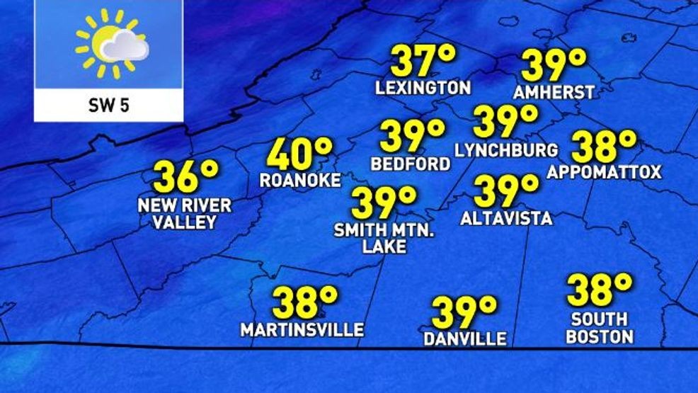 Image for story: Arctic air eases off after this morning with a warmer weekend ahead for Virginia