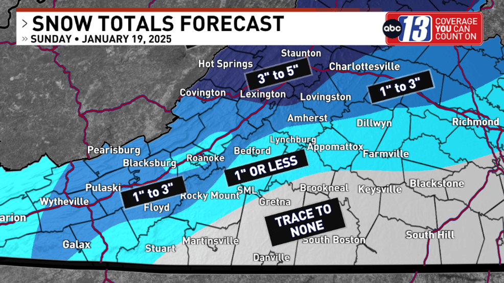 Image for story: Our snow forecast released for Sunday