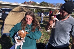 Helen and Bruce don't want to stay in a homeless shelter. They want to live in their current encampment. (WTOP/Kristi King)