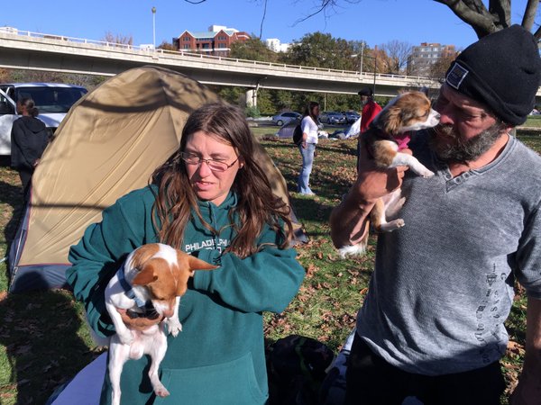 Helen and Bruce don't want to stay in a homeless shelter. They want to live in their current encampment. (WTOP/Kristi King)