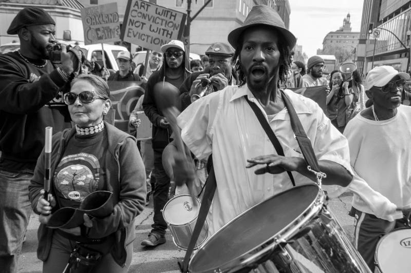 Artists marching to City Hall to make sure their voices are heard. 