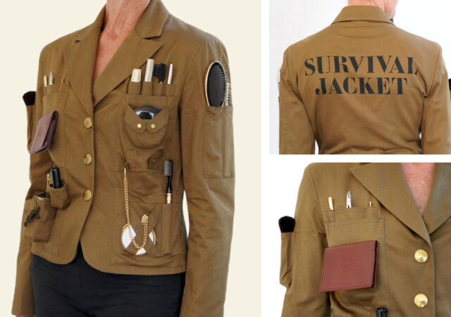 featured image for post: Moschino’s Cheeky ’90s Survival Jacket Is Outfitted with Glam Essentials