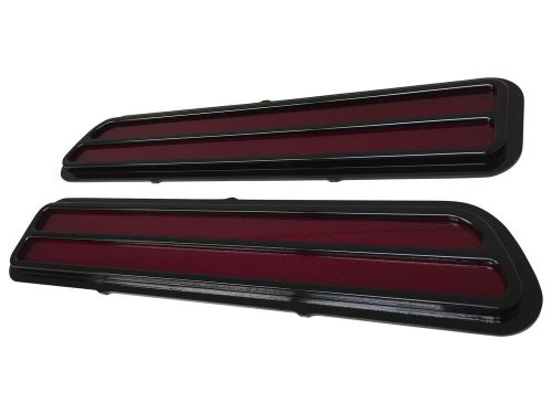 1969 69 camaro billet tail light lens and bezels rs black made in u.s.a.