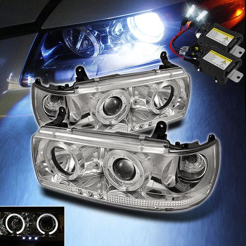 Slim 6000k xenon hid kit+91-97 land cruiser halo led projector headlights set