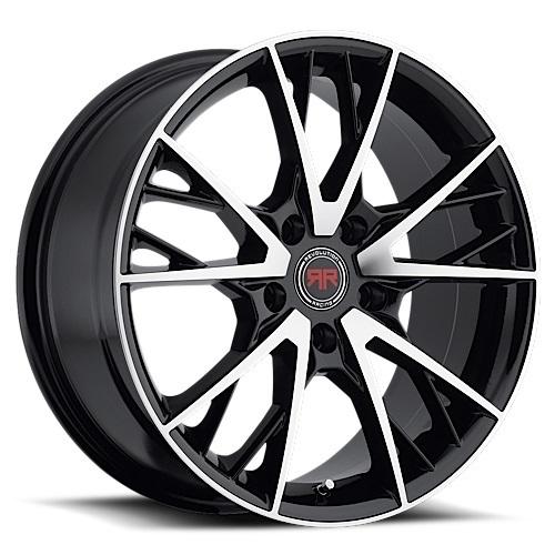 Set of 4 17" revolution racing wheels 5x100 black machined  cb  73.10  offset 40