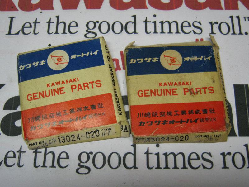 13024-020 nos kawasaki 500 h1 mach iii .040 oversized ring set h1 1969-1976