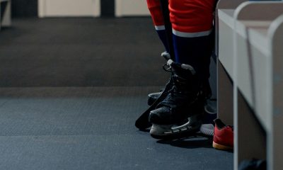 goalie wearing hockey skates