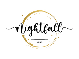 Nightfall Events  logo design by wongndeso