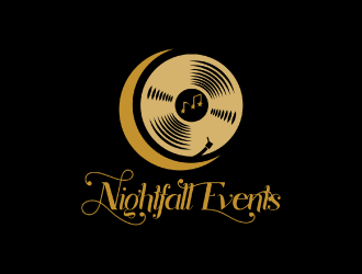 Nightfall Events  logo design by nona