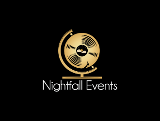 Nightfall Events  logo design by nona