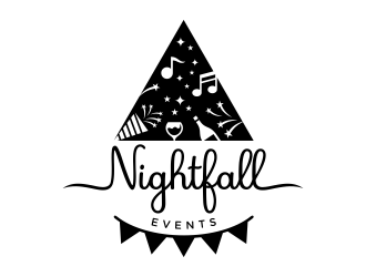 Nightfall Events  logo design by FriZign